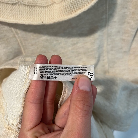 Anthropologie Saturday Sunday Cream Colored Cable Knit Cardigan - Picture 2 of 11